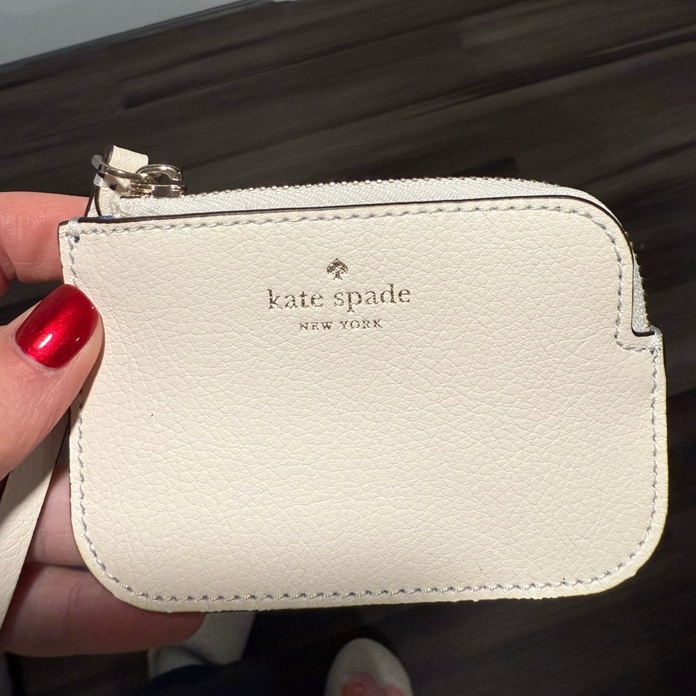 Kate Spade Cream Leather Wristlet/Card holder